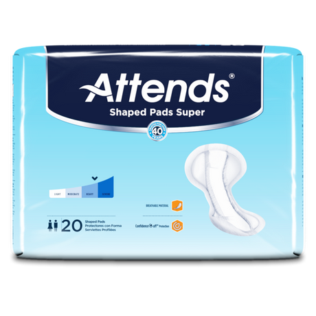 Attends Shaped Pad Night Super 20 Pad Per Printed Package Case/80 Each - Behope