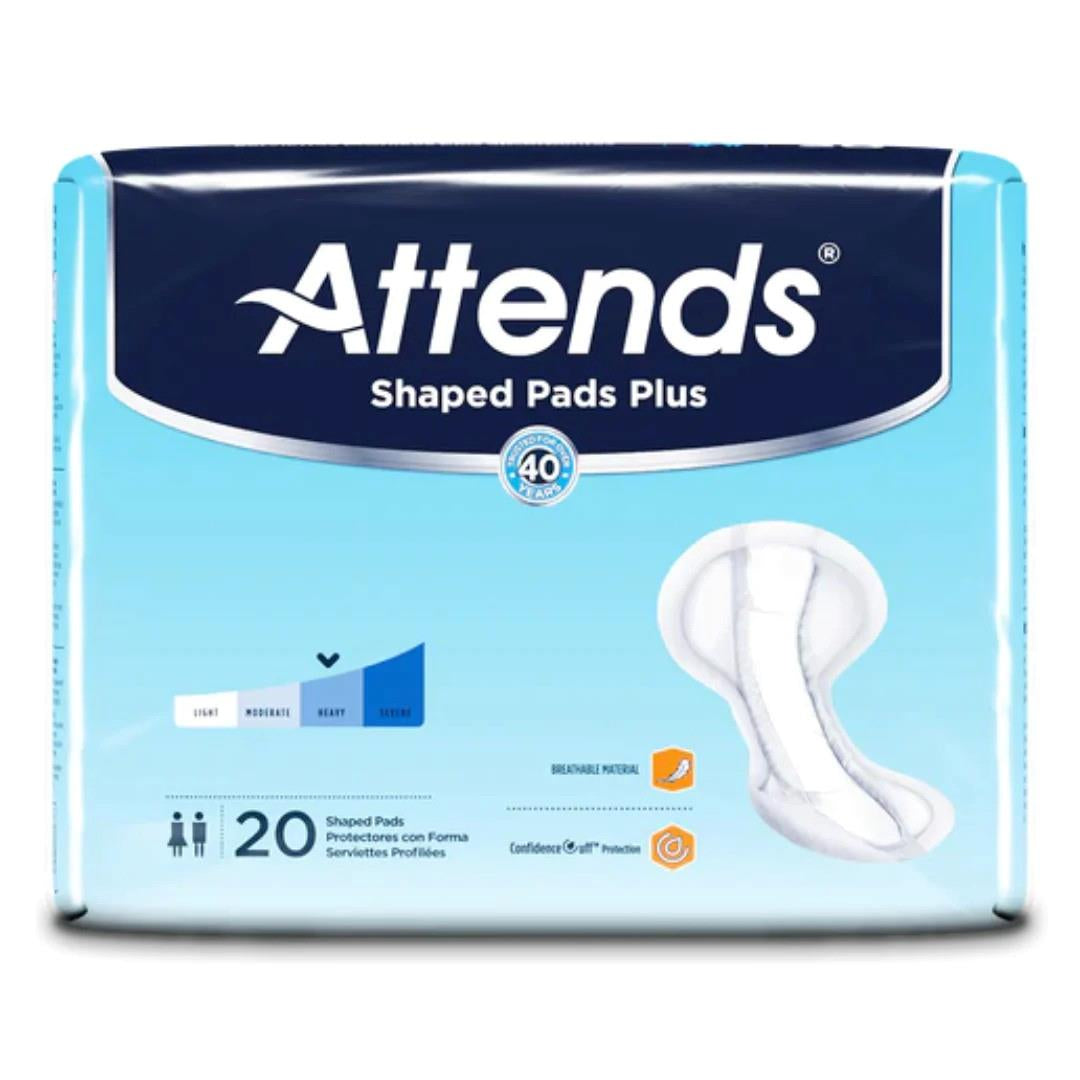 Attends Shaped Pad Day Plus 20 Pad Per Printed Package Case/80 Each - Behope