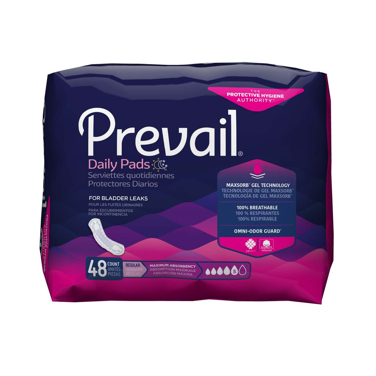 Prevail Bladder Control Pad Maximum Case/192 Each - Behope