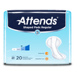 Attends Shaped Pad Day Regular 20 Pad Per Printed Package Case/80 Each - Behope