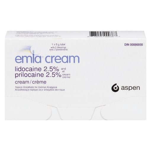 Emla Cream With 2 Tegaderm Dressing 5g Tube Each - BeHope