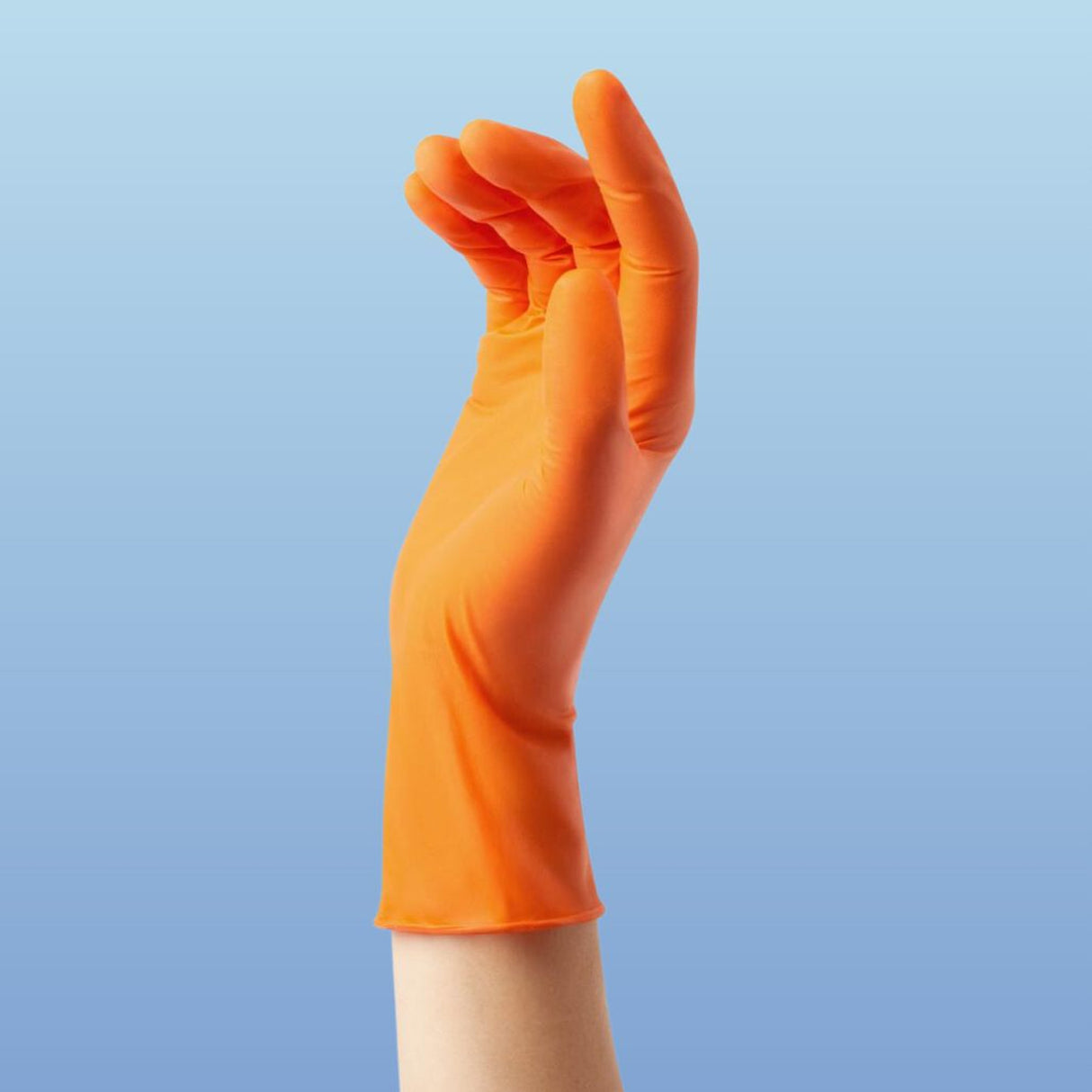 Critical Response Powder-free Nitrile Exam Gloves Orange Small Case/1000 Each - BeHope