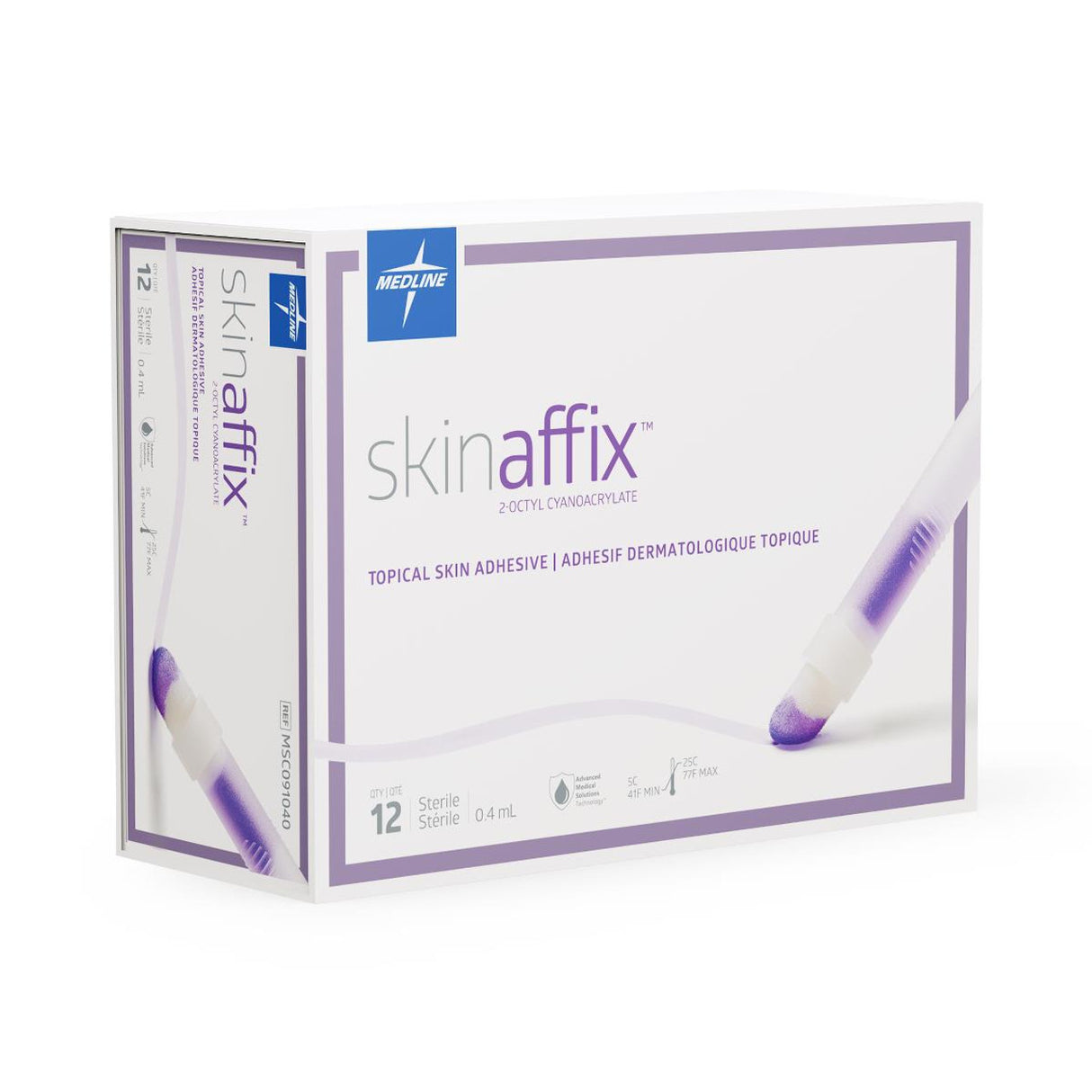 Skin Affix Topical Skin Adhesive 0.4ml Box/12 Each - BeHope