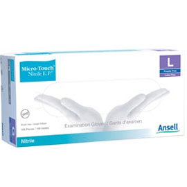 Microtouch Nitrile Gloves Powder-free Non-sterile Medium 100/box Box/100 Each - BeHope