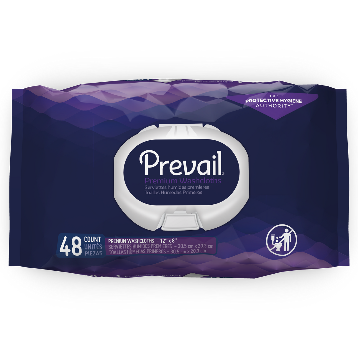 Prevail Pre-moistened 8"x12" Personal Hygiene Wipes Light Fragrance 48 Per Softpack Case/576 Each - Behope