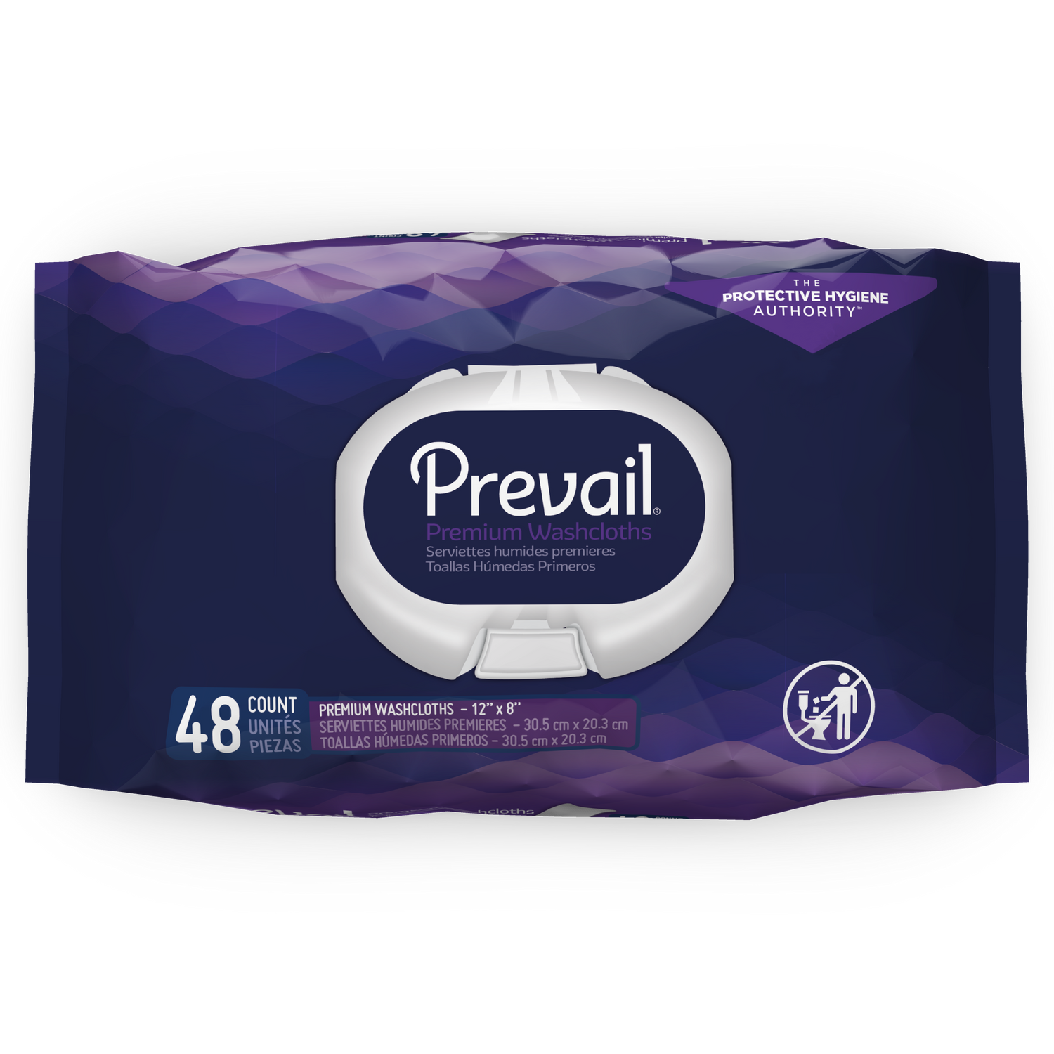 Prevail Pre-moistened 8"x12" Personal Hygiene Wipes Light Fragrance 48 Per Softpack Case/576 Each - Behope