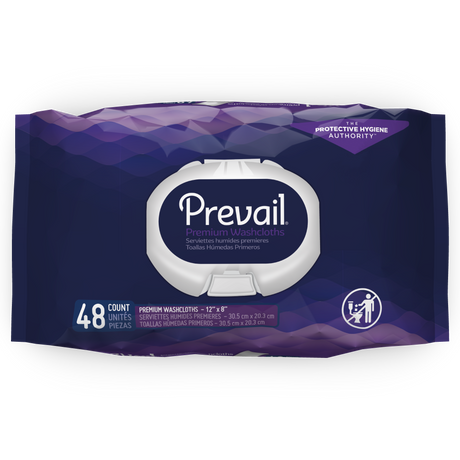Prevail Pre-moistened 8"x12" Personal Hygiene Wipes Light Fragrance 48 Per Softpack Case/576 Each - Behope