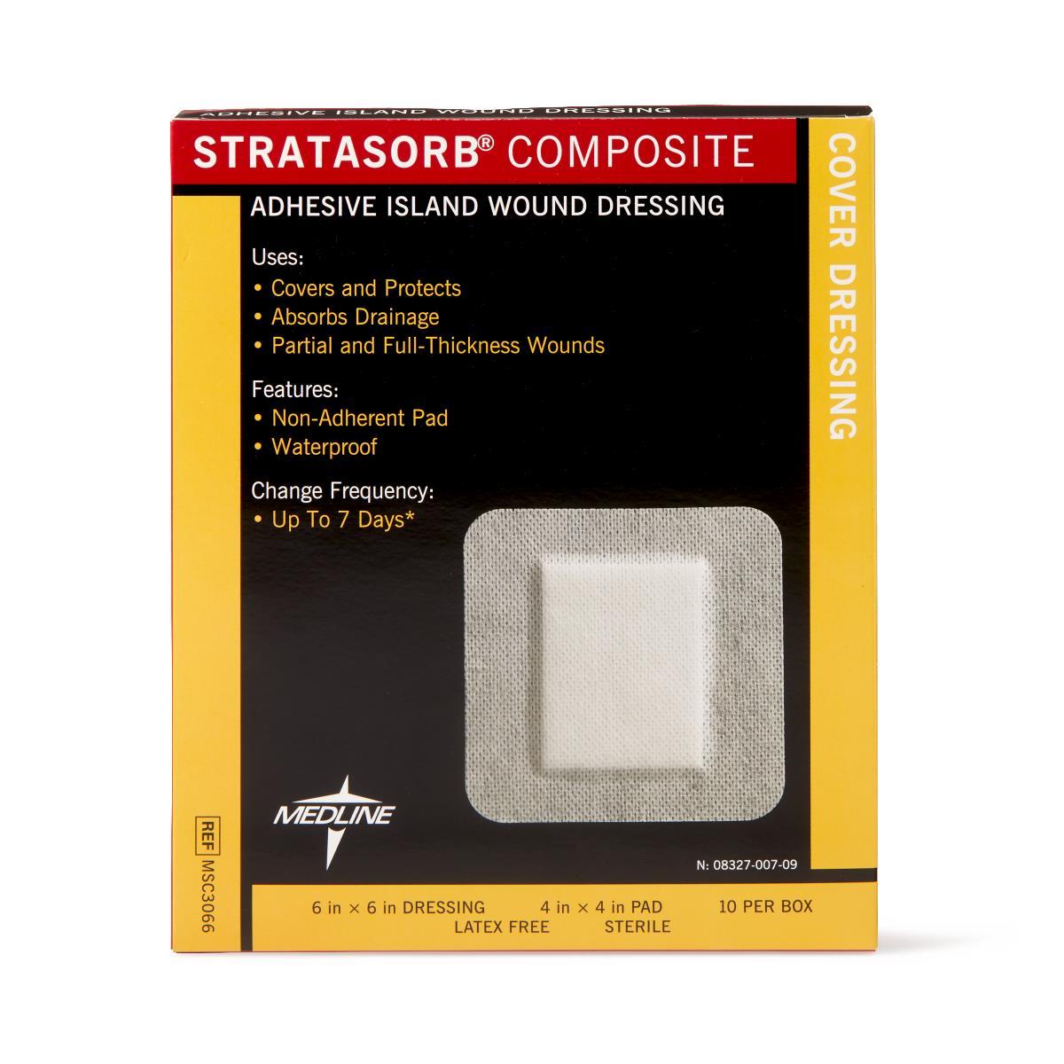 Stratasorb Waterproof Adhesive Island Wound Dressings