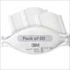 Face Mask 3m Aura N95 Respirator Flat Fold Healthcare Fluid Repellantregular Size 20 Pack Box/20 Each - BeHope