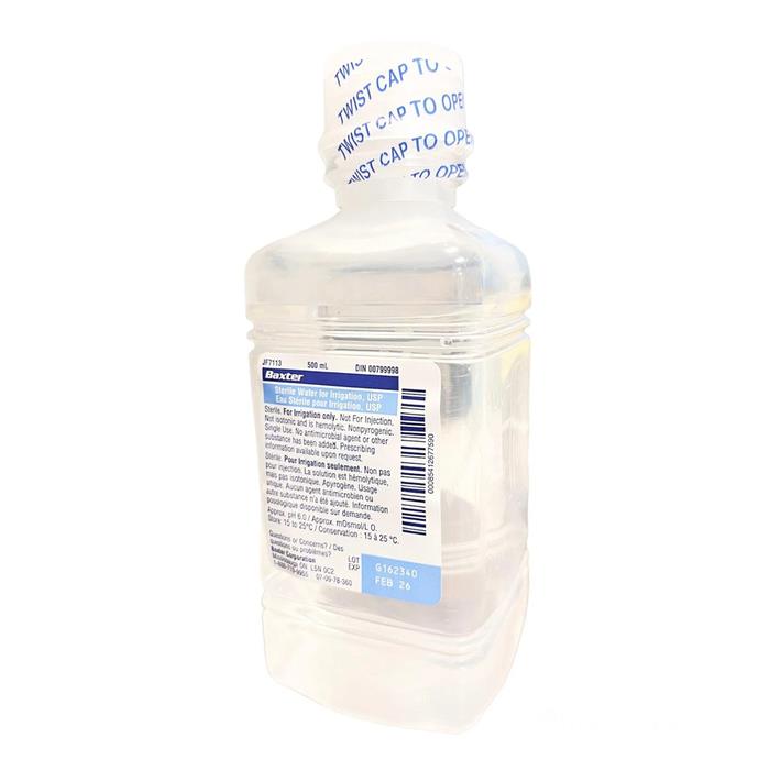 Sterile Water For Irrigation In Plastic 500ml Pour Bottle Case/15 Each - Behope