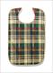 Feeding Bib With Snap Closure 21" X 33" Plaid Cloth Facing - BeHope