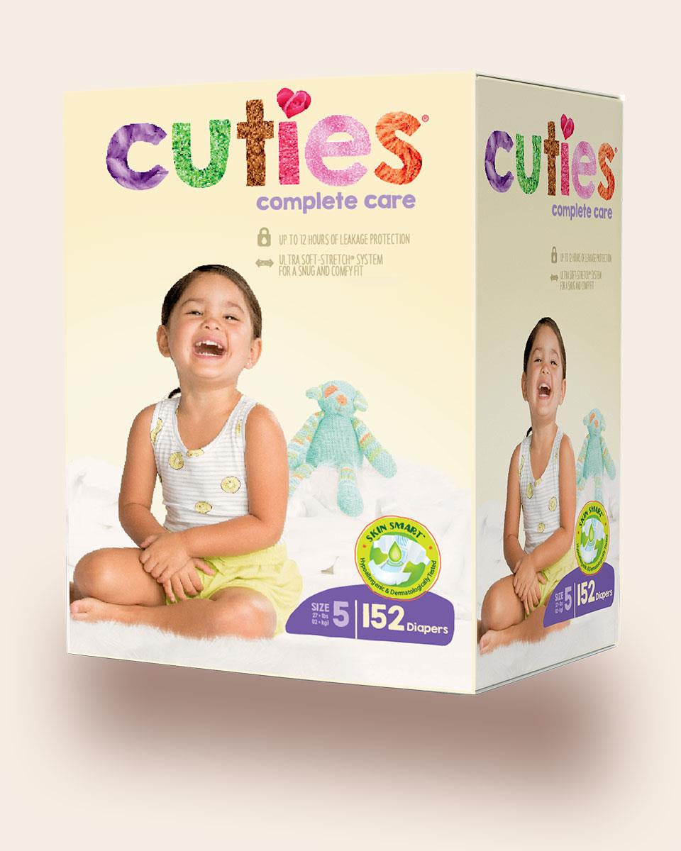 Cuties Baby Diaper 27+ Lbs Size 5 Case/108 Each - Behope