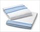 Flannel Thermal Blanket 70” X 90” White With Blue Strips At Top Each - BeHope
