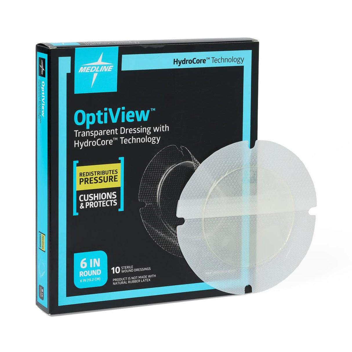 Optiview Transparent Multi-site Silicone Adh Wound Dressing W/hydrocoretechnology 15cm X 15cm Box/10 Each - BeHope