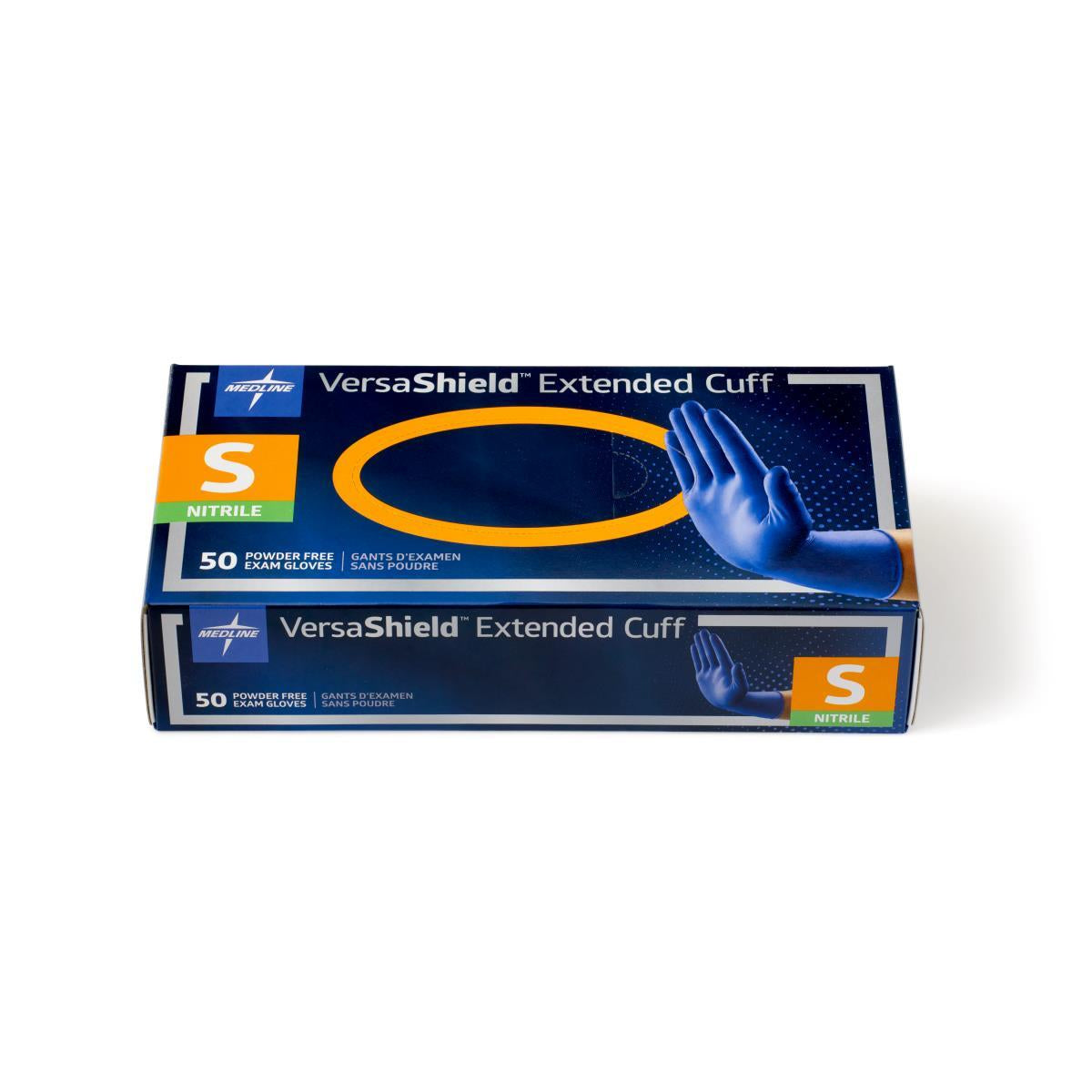 VersaShield Extended Cuff Powder-Free Nitrile Exam Gloves 12" (30.5 Cm) Blue