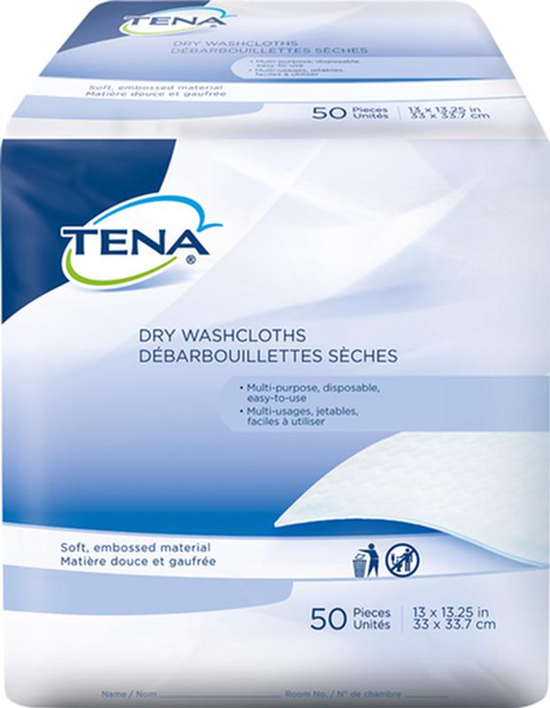 TENA Dry Washcloths