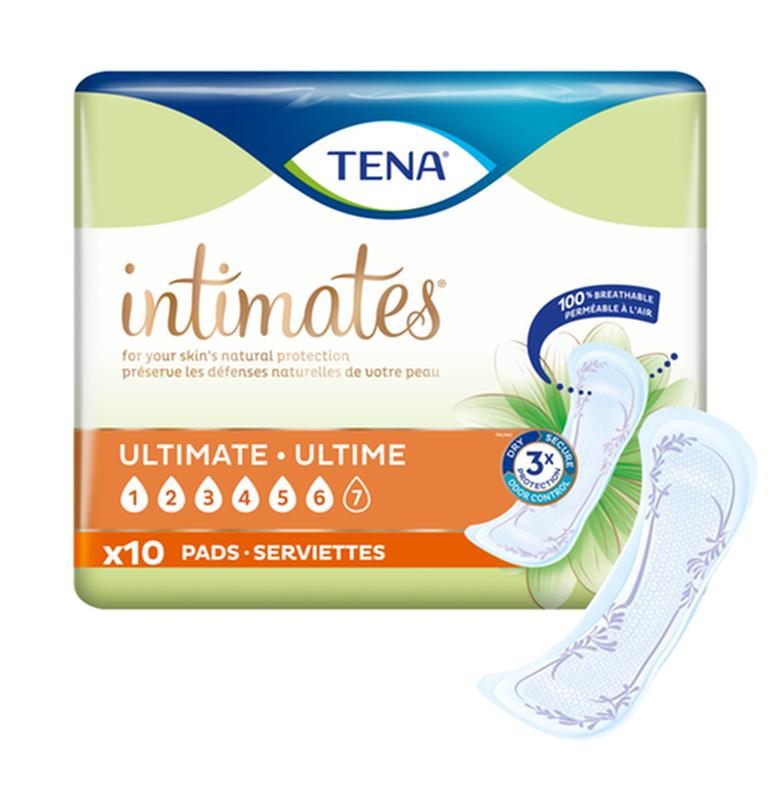 Tena Intimates Ultimate Pads W/ Adhesive Strip Triple Protection 16" - BeHope