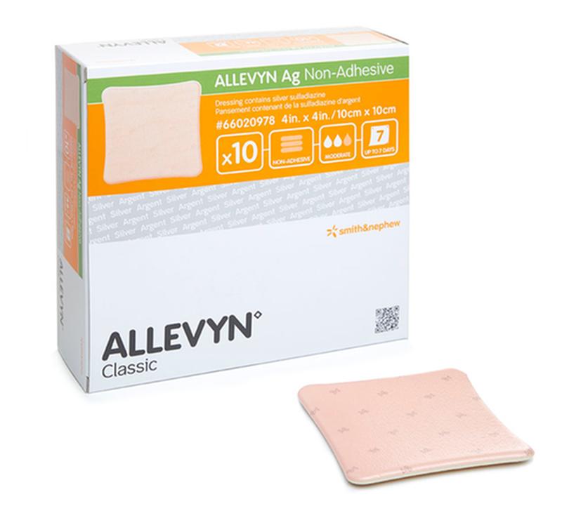BX/10 ALLEVYN AG NON-ADHESIVE DRESSING, SIZE 5CM X 5CM - BeHope