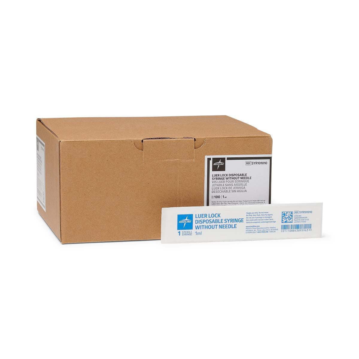 Syringe Only 1ML Luer Lock Latex-Free Sterile