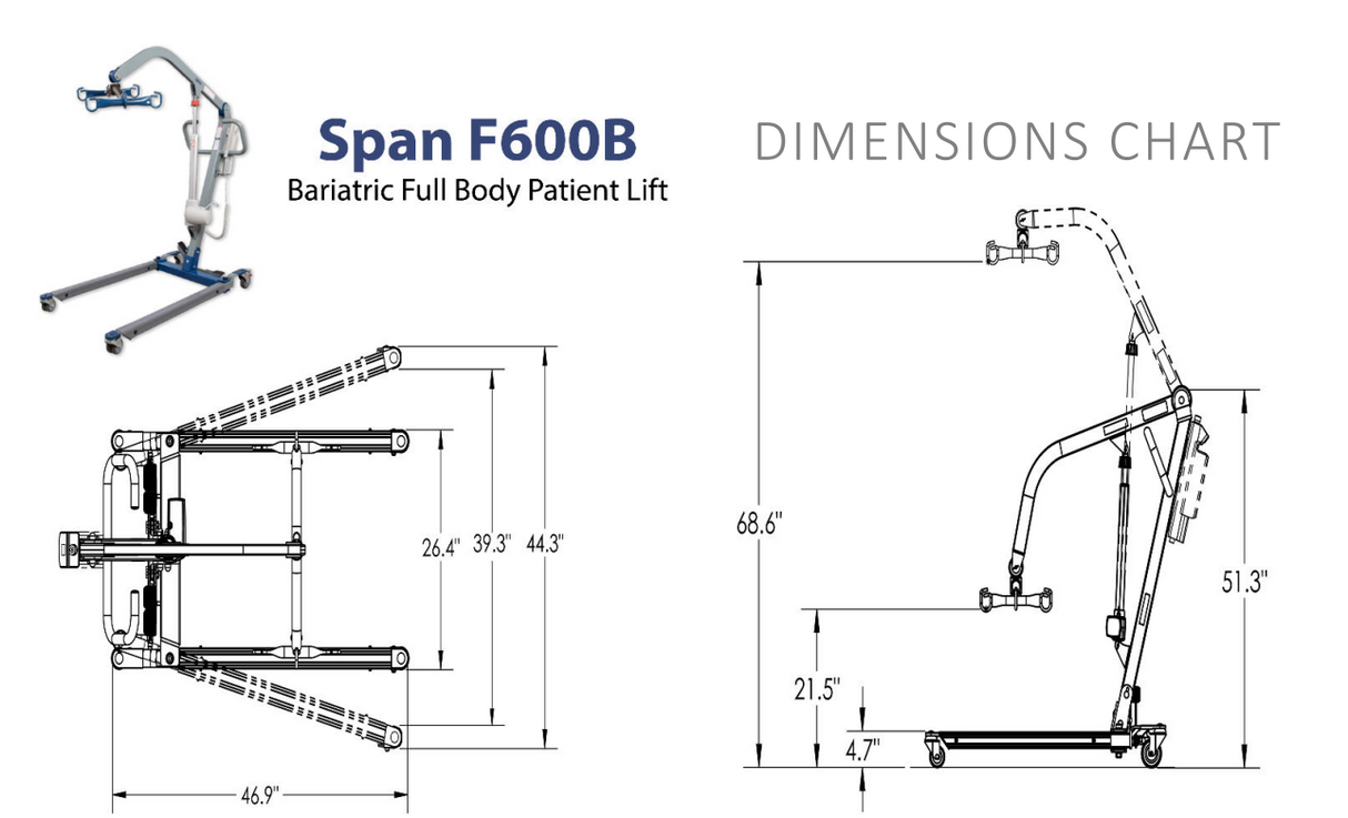 Lève-personne bariatrique pour tout le corps F600B