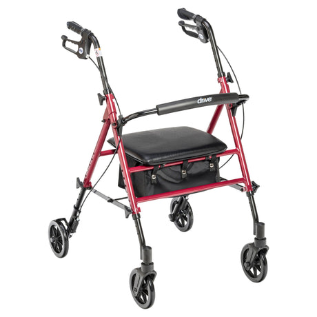 Adjustable Height Rollator Rolling Walker with 6" Wheels - BeHope