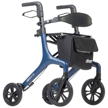 AeroWalk Ultra-Lite Rollator Rolling Walker, Blue - Behope - 10277BL