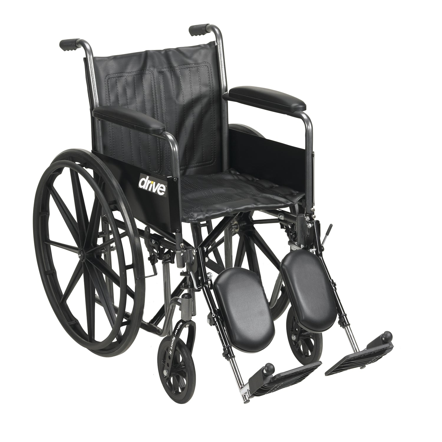 Silver Sport 2 Wheelchair, Detachable Full Arms, Elevating Leg Rests, 20" Seat - BeHope