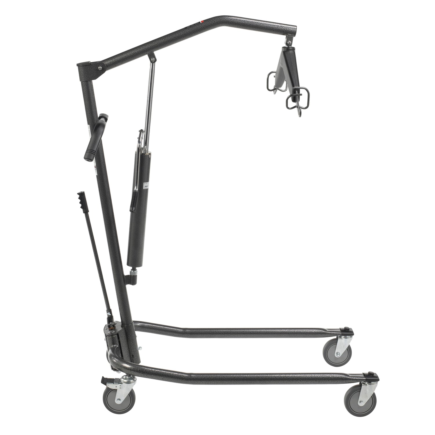Hydraulic Patient Lift with Six Point Cradle, 5" Casters, Silver Vein - BeHope