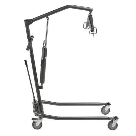 Hydraulic Patient Lift with Six Point Cradle, 5" Casters, Silver Vein - BeHope