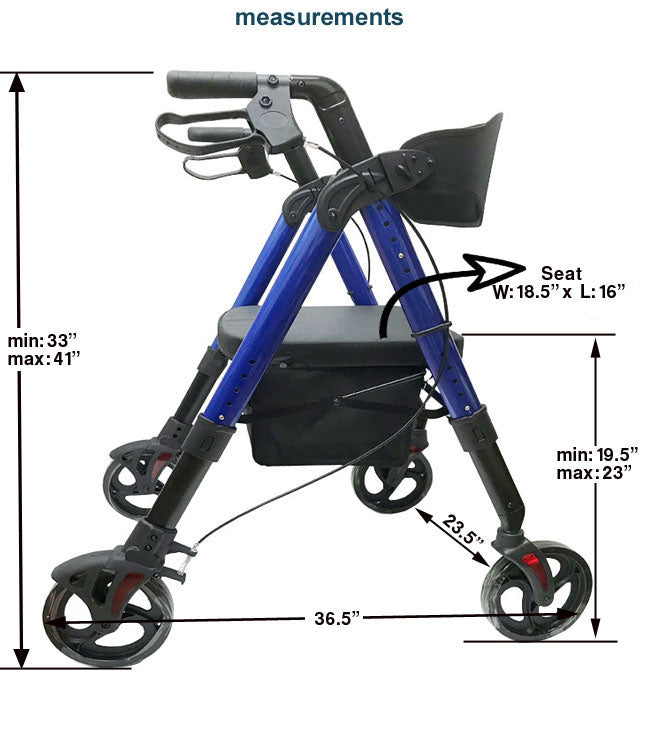 Aluminum Folding Bariatric Rollator