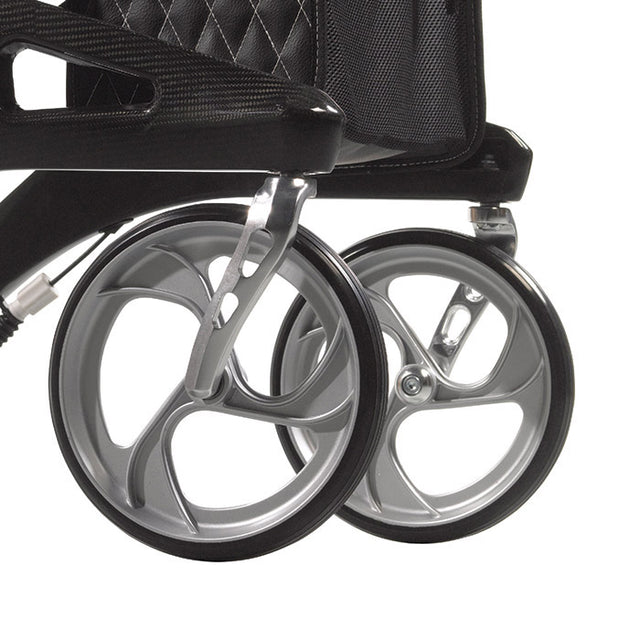 Nitro Elite Cf Carbon Fiber Rollator Rolling Walker, Black - BeHope