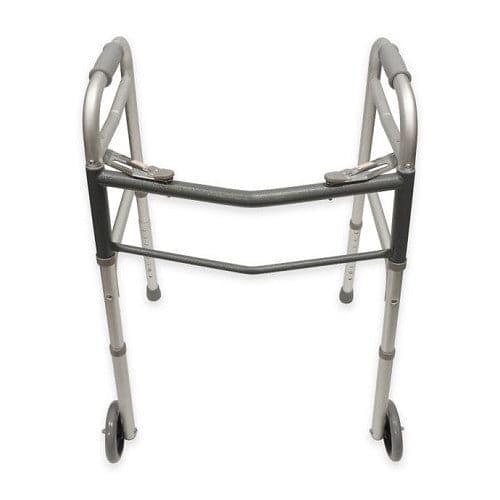 Folding Junior Walker, Two Button With 5" Wheels - BeHope