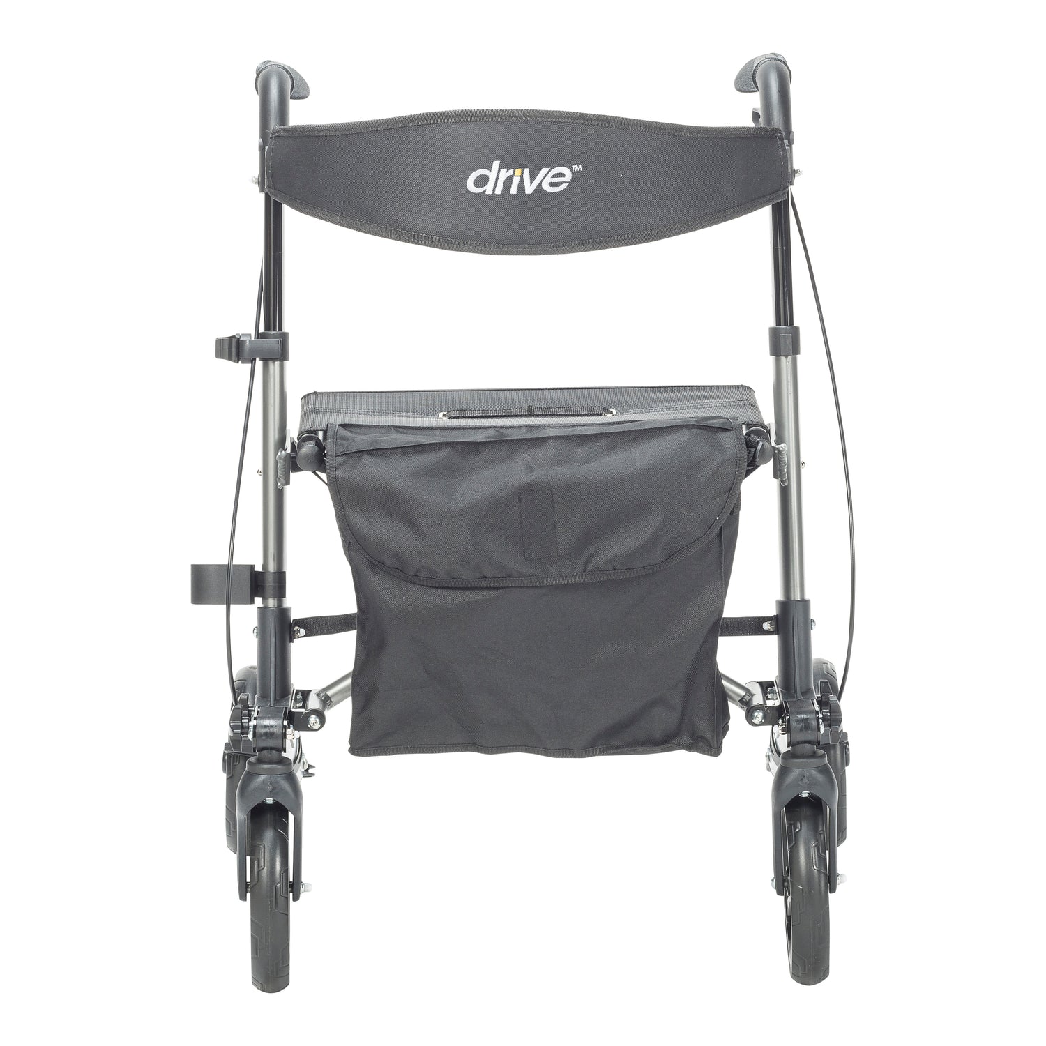 Compact Folding Rollator Rolling Walker, Grey/Black - BeHope