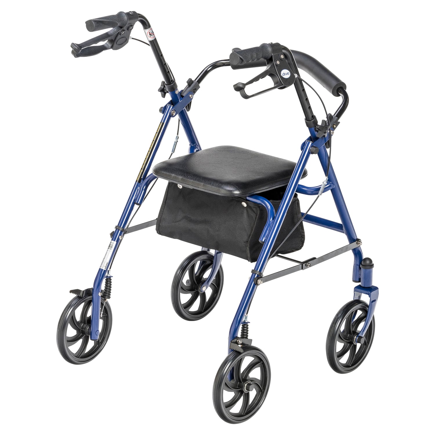Four Wheel Rollator Rolling Walker with Fold Up Removable Back Support - BeHope