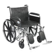 Sentra EC Heavy Duty Wheelchair, Detachable Full Arms, Elevating Leg Rests, 22" Seat - BeHope