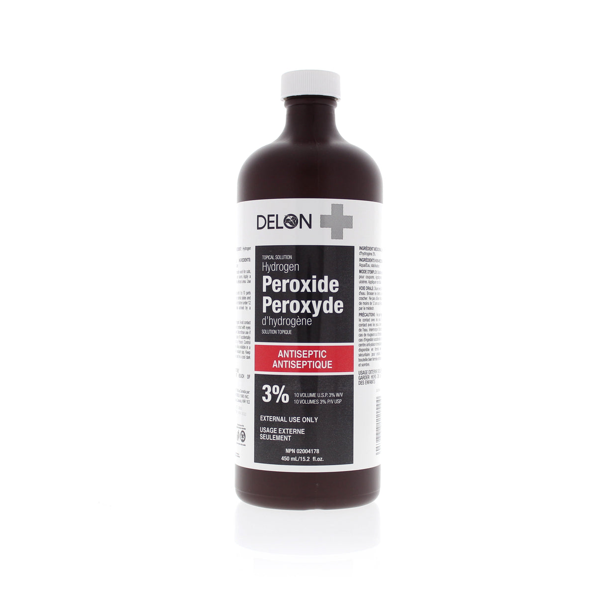 Hydrogen Peroxide 3% Eng/fre Round 473ml - BeHope