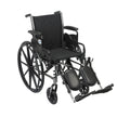 Cruiser III Light Weight Wheelchair with Flip Back Removable Arms, Desk Arms, Elevating Leg Rests, 20" Seat - BeHope