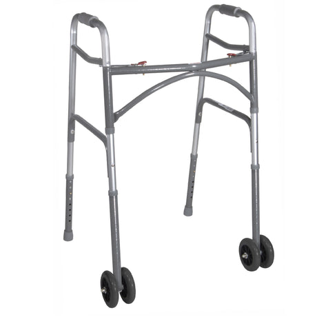 Heavy Duty Bariatric Two Button Walker with Wheels - BeHope