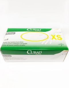 Curad 3g Synthetic Stretch Vinyl Exam Glove Powder-free Medium Boxes Of 150 - BeHope