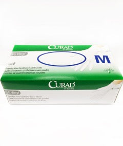 Curad 3g Synthetic Stretch Vinyl Exam Glove Powder-free Medium Boxes Of 150 - BeHope