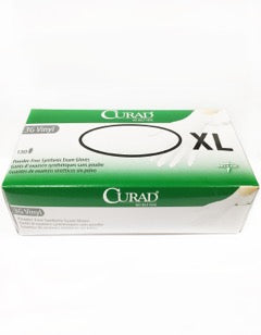 CURAD 3G Powder-Free Synthetic Vinyl Exam Glove, White - BeHope