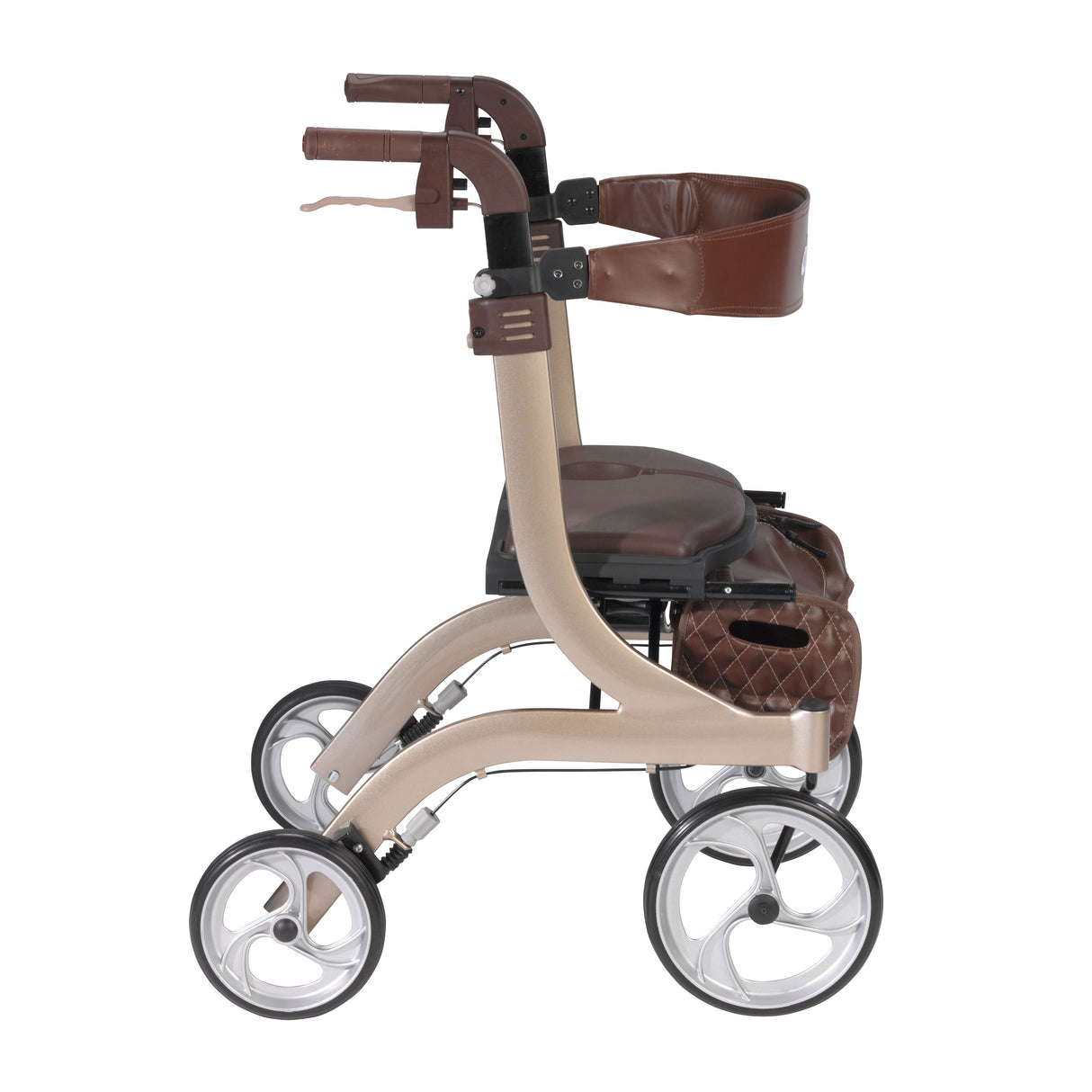 Nitro DLX Euro Style Rollator Rolling Walker, Champagne - BeHope