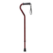 Adjustable Height Offset Handle Cane with Gel Hand Grip, Red Crackle - Behope - RTL10372RC
