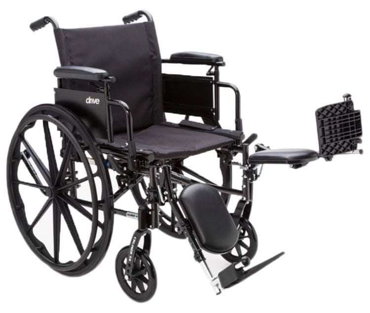 Cruiser Iii Light Weight Wheelchair With Flip Back Removable Arms, Desk Arms, Elevating Leg Rests, 20" Seat - BeHope
