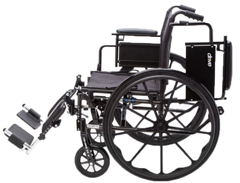 Cruiser Iii Light Weight Wheelchair With Flip Back Removable Arms, Desk Arms, Elevating Leg Rests, 18" Seat - BeHope