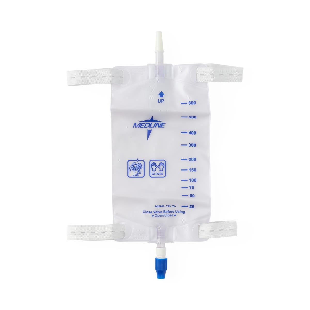Urinary Leg Bag 900ml W/twist Valve No Extension Tubing Large Latex-free Sterile Case/48 Each - BeHope