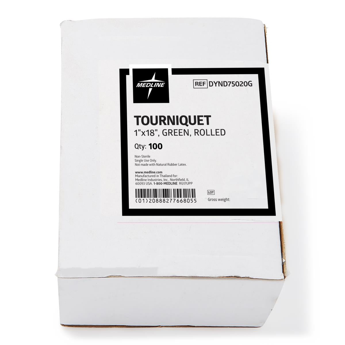 Tourniquet 1"x18" Perforated Roll Of 25 Disposable Latex-free Blue - BeHope