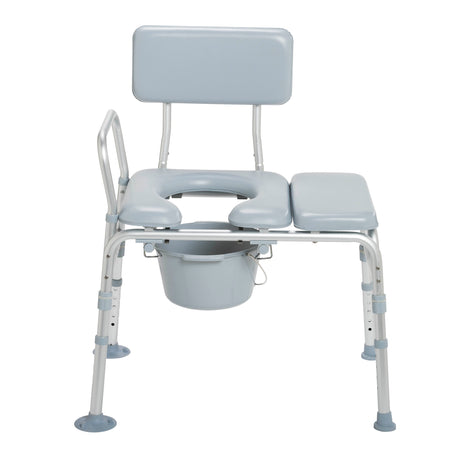 Padded Seat Transfer Bench with Commode Opening - BeHope