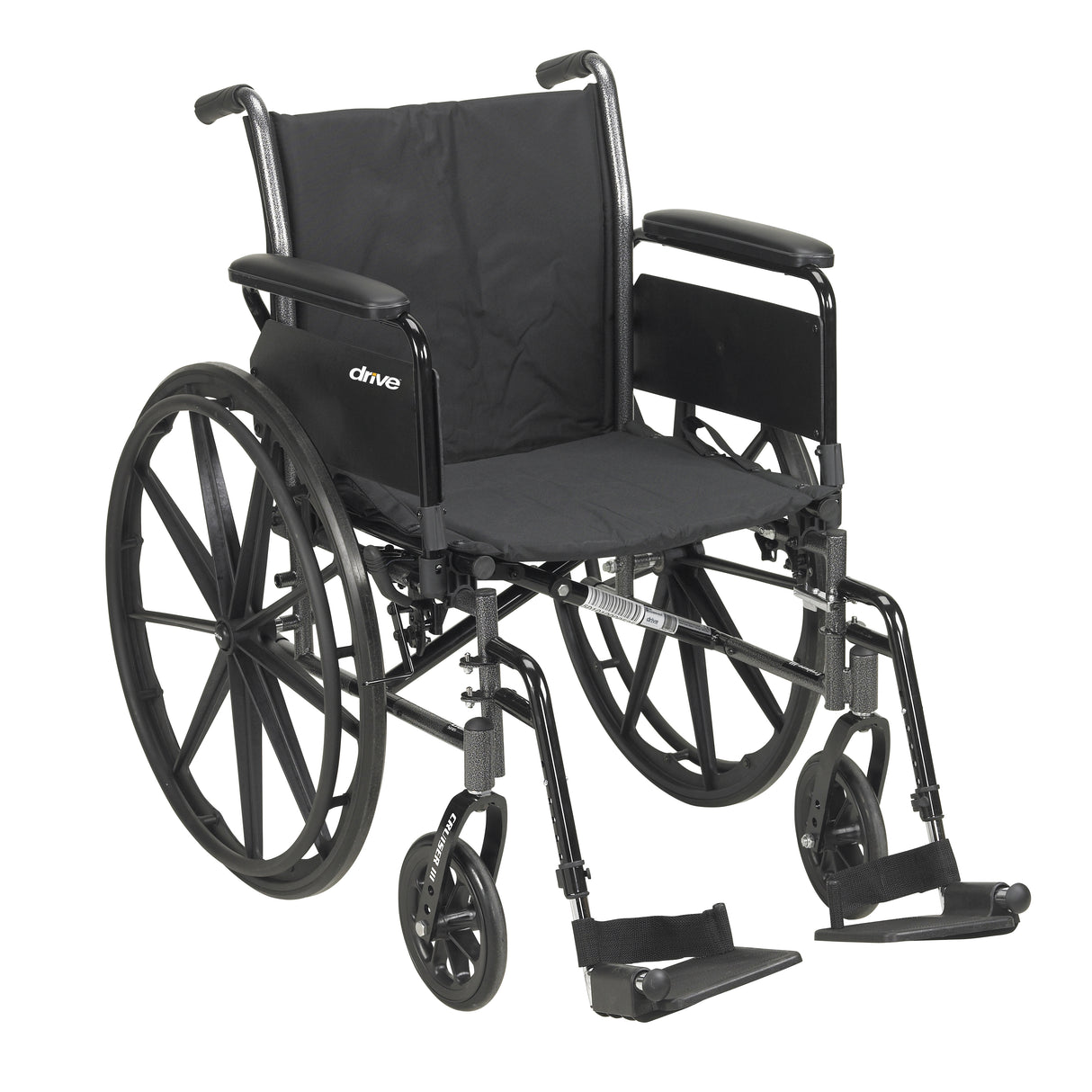 Cruiser Iii Light Weight Wheelchair With Flip Back Removable Arms, Full Arms, Swing Away Footrests, 18" Seat - BeHope