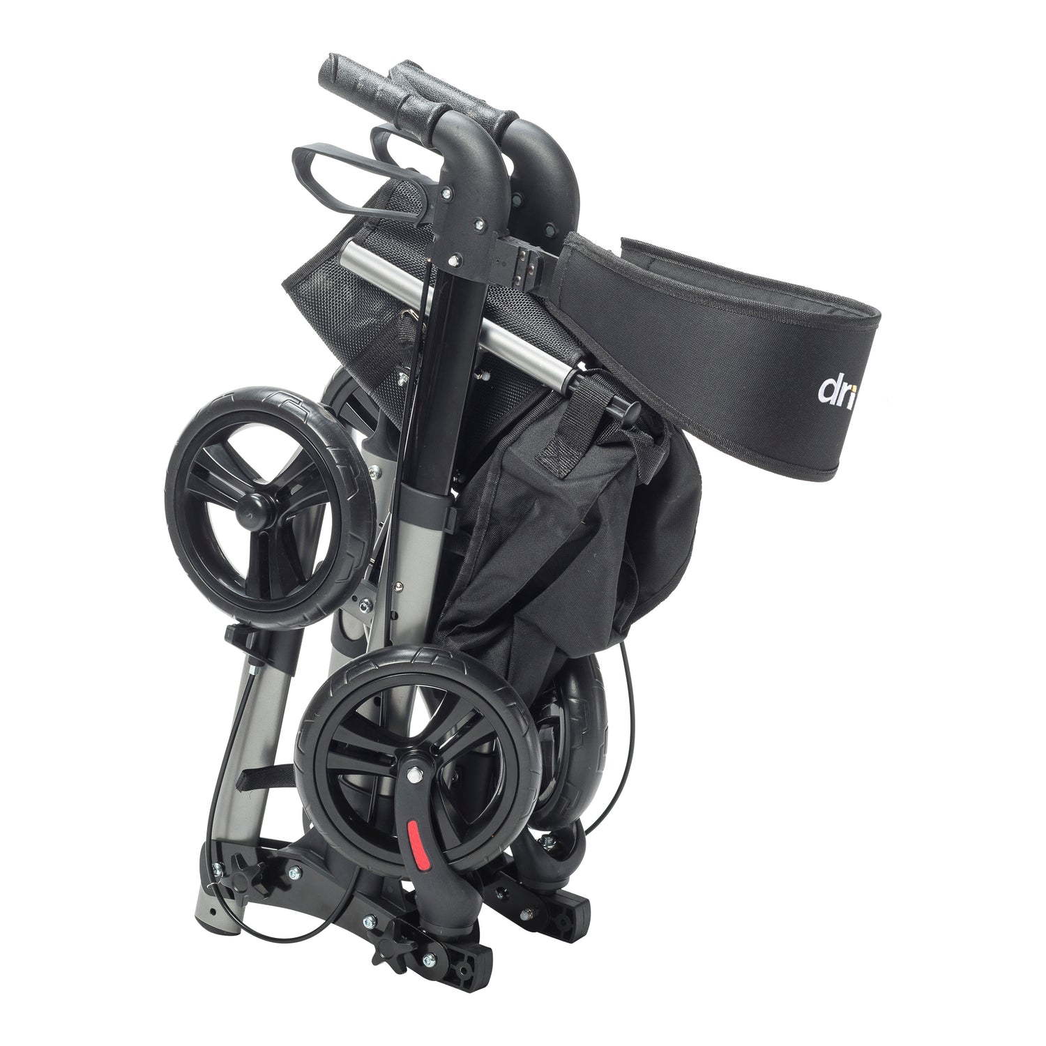 Compact Folding Rollator Rolling Walker, Grey/Black - BeHope